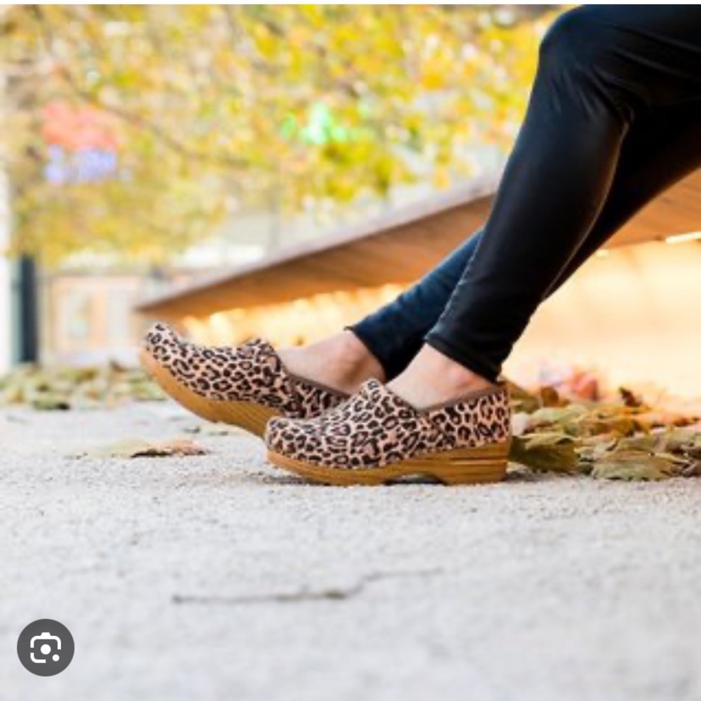 Dansko Professional Clogs Animal Print Suede